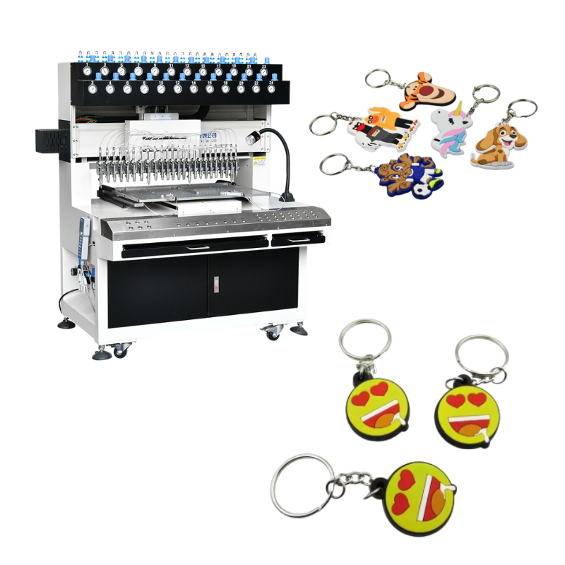 Mini Emotion soft pvc Keyrings filling machine
